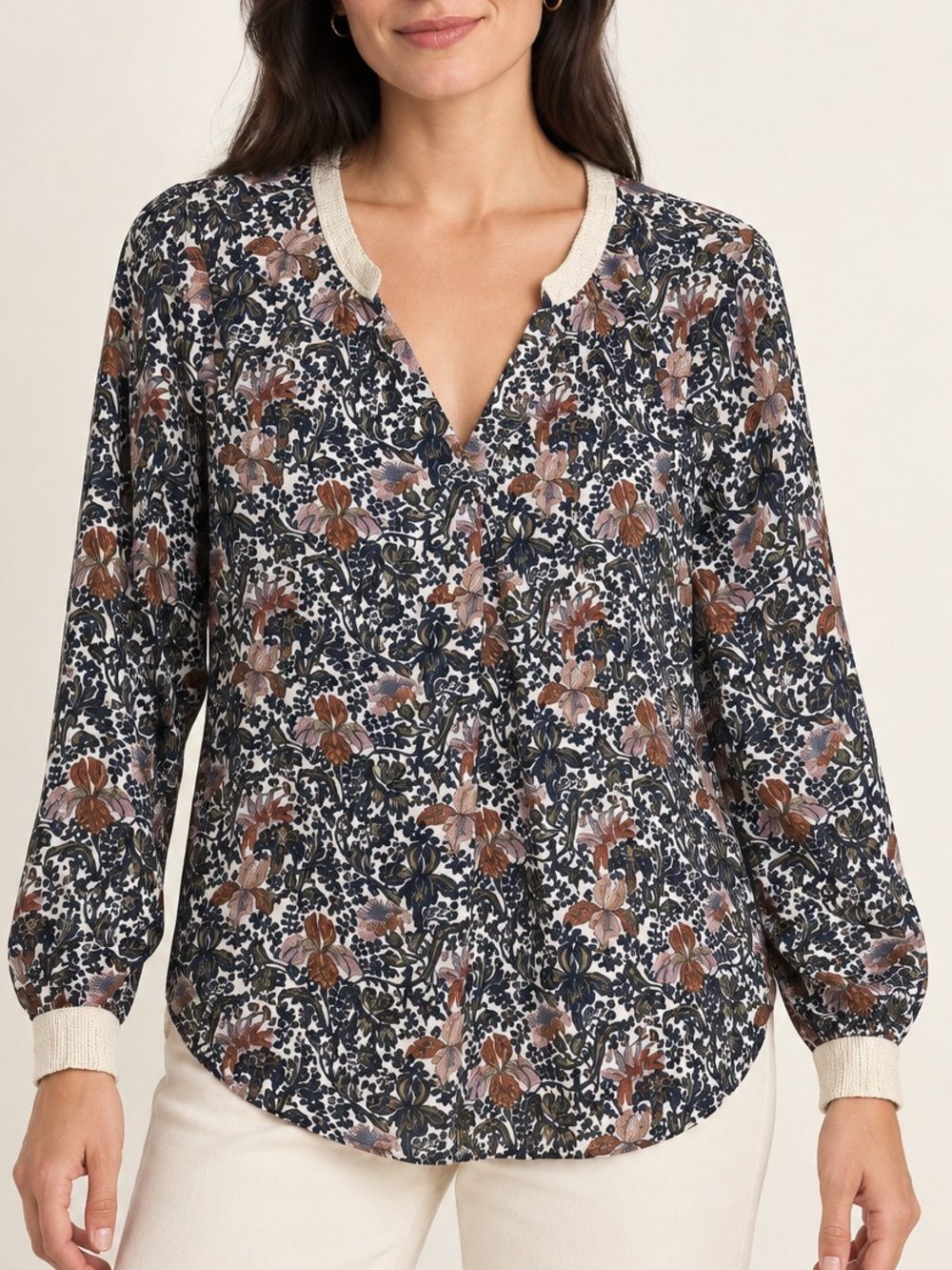 Ema Blue's Made in France Casual Blouse Sz. L